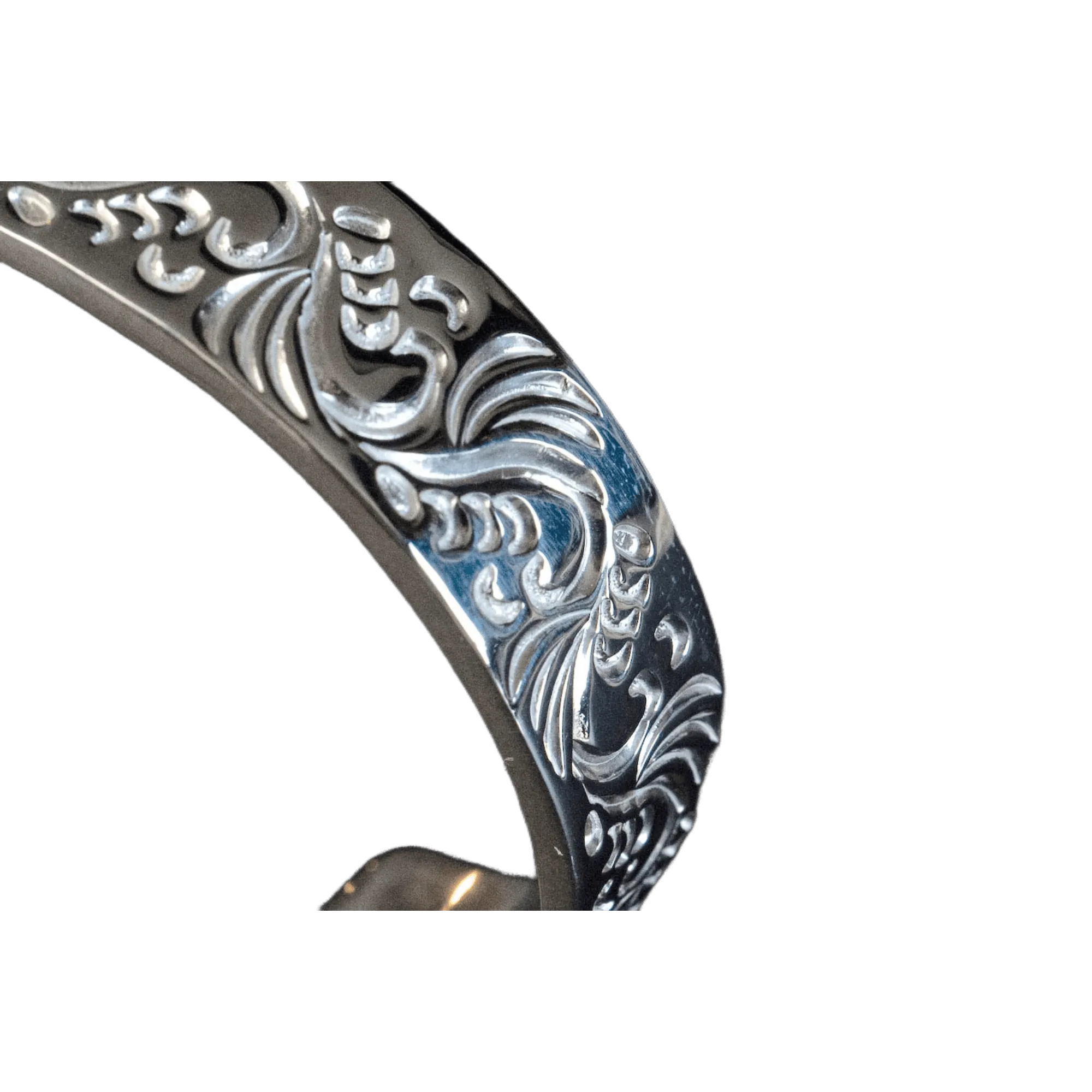 First Arrow's 12mm Arabesque Bangle with 18k Gold Sakura Flower