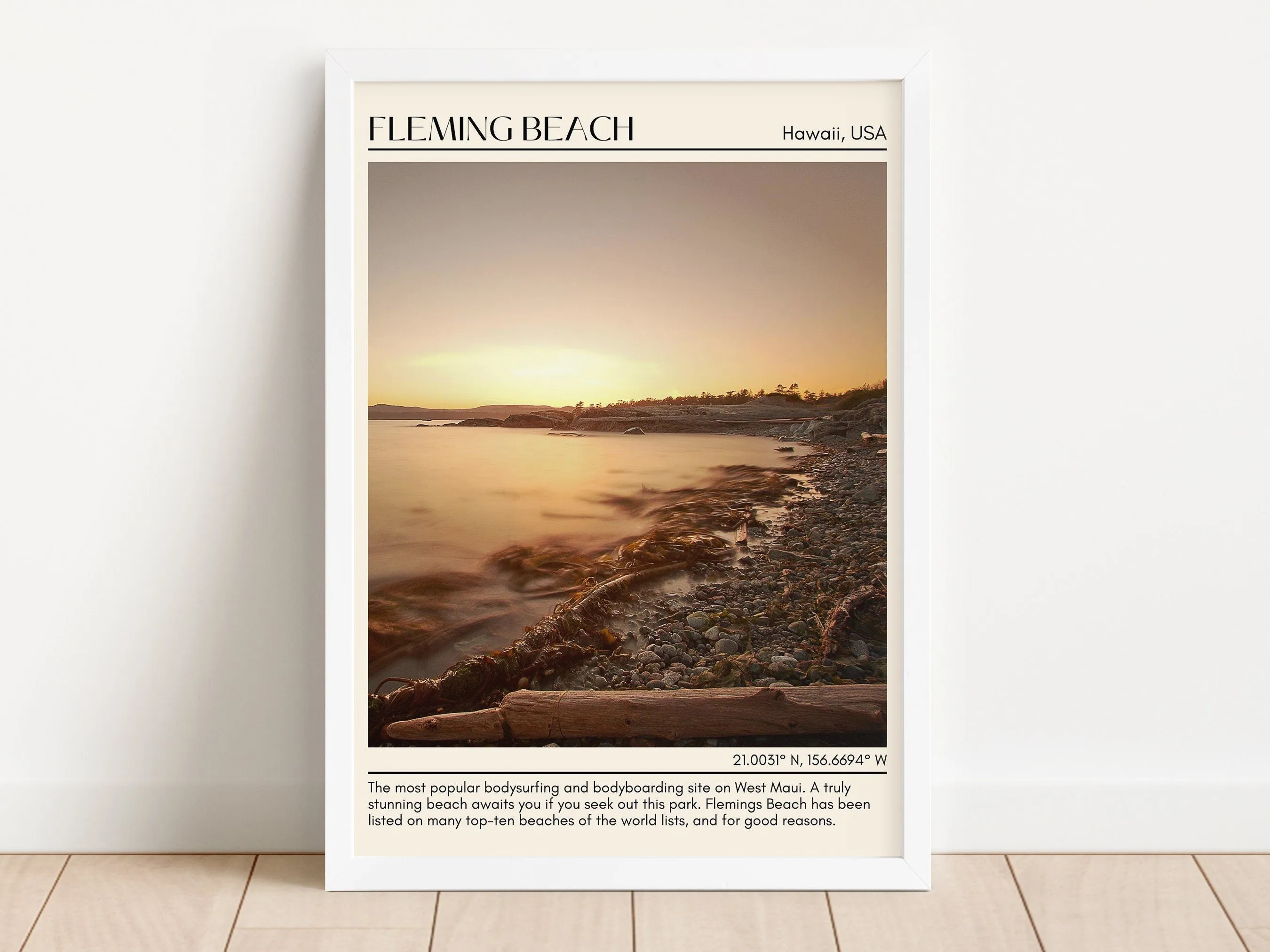 Fleming Beach Wall Canvas, Hawaii, USA