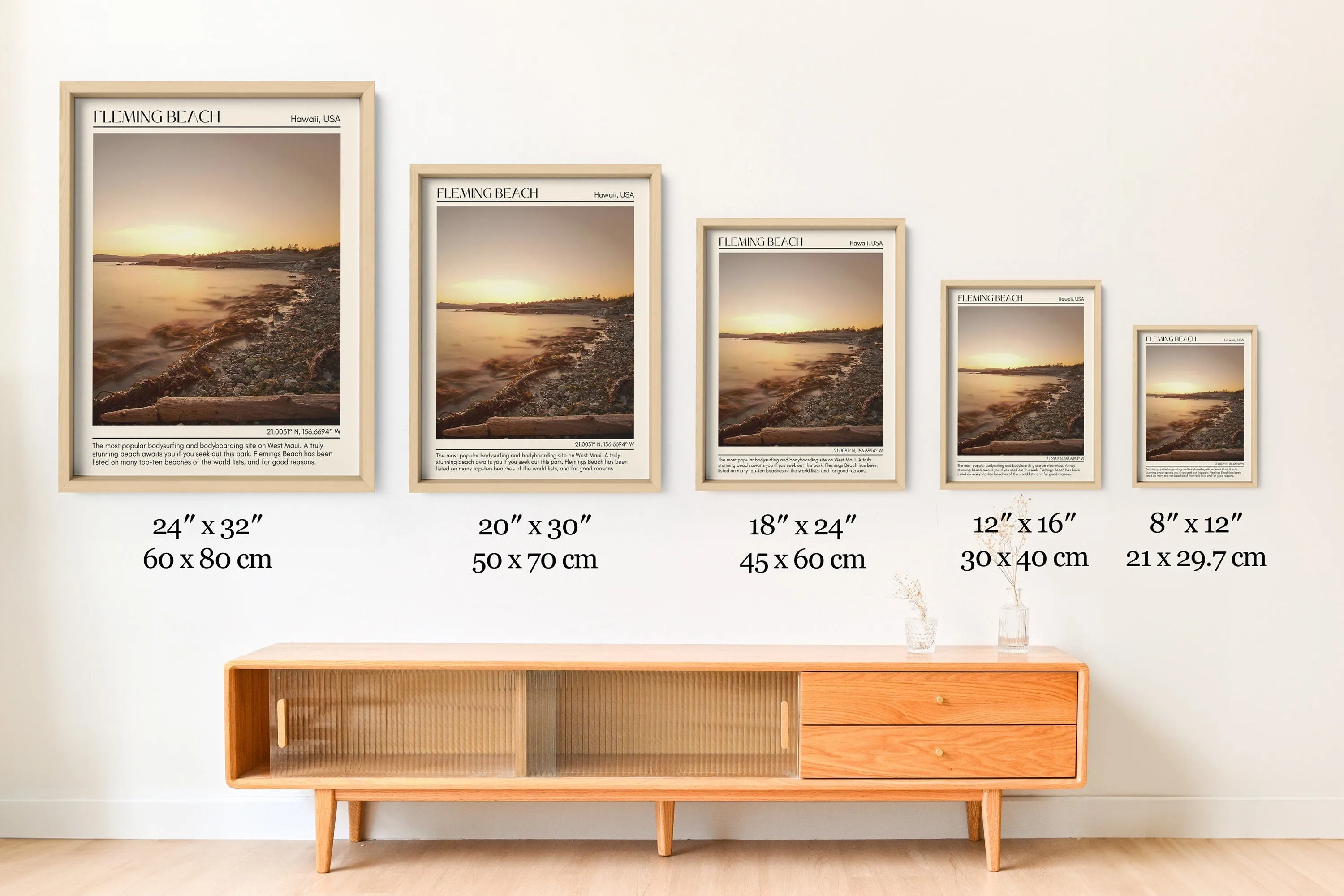 Fleming Beach Wall Canvas, Hawaii, USA