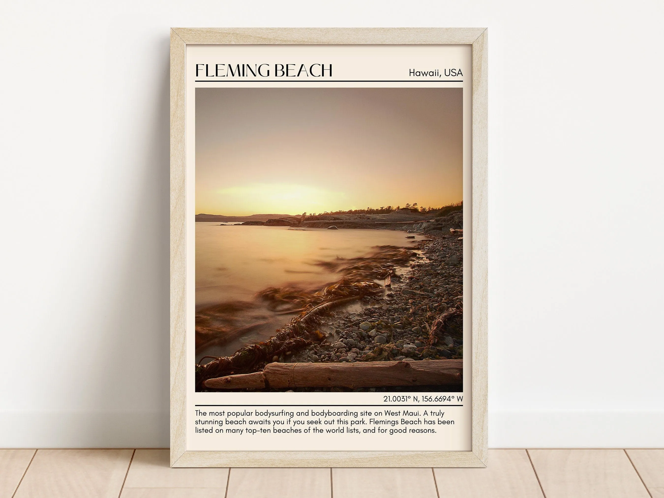 Fleming Beach Wall Canvas, Hawaii, USA