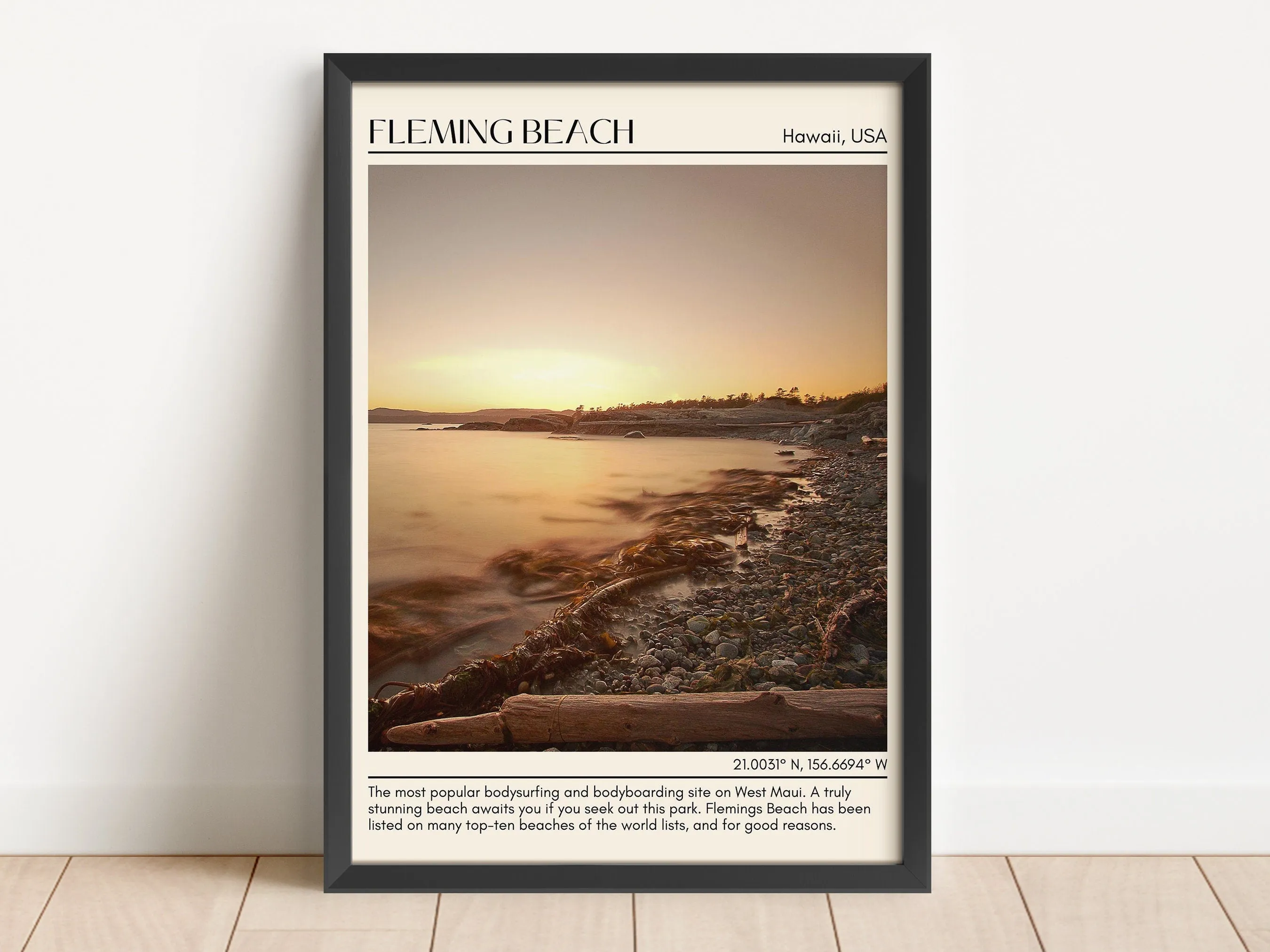 Fleming Beach Wall Canvas, Hawaii, USA
