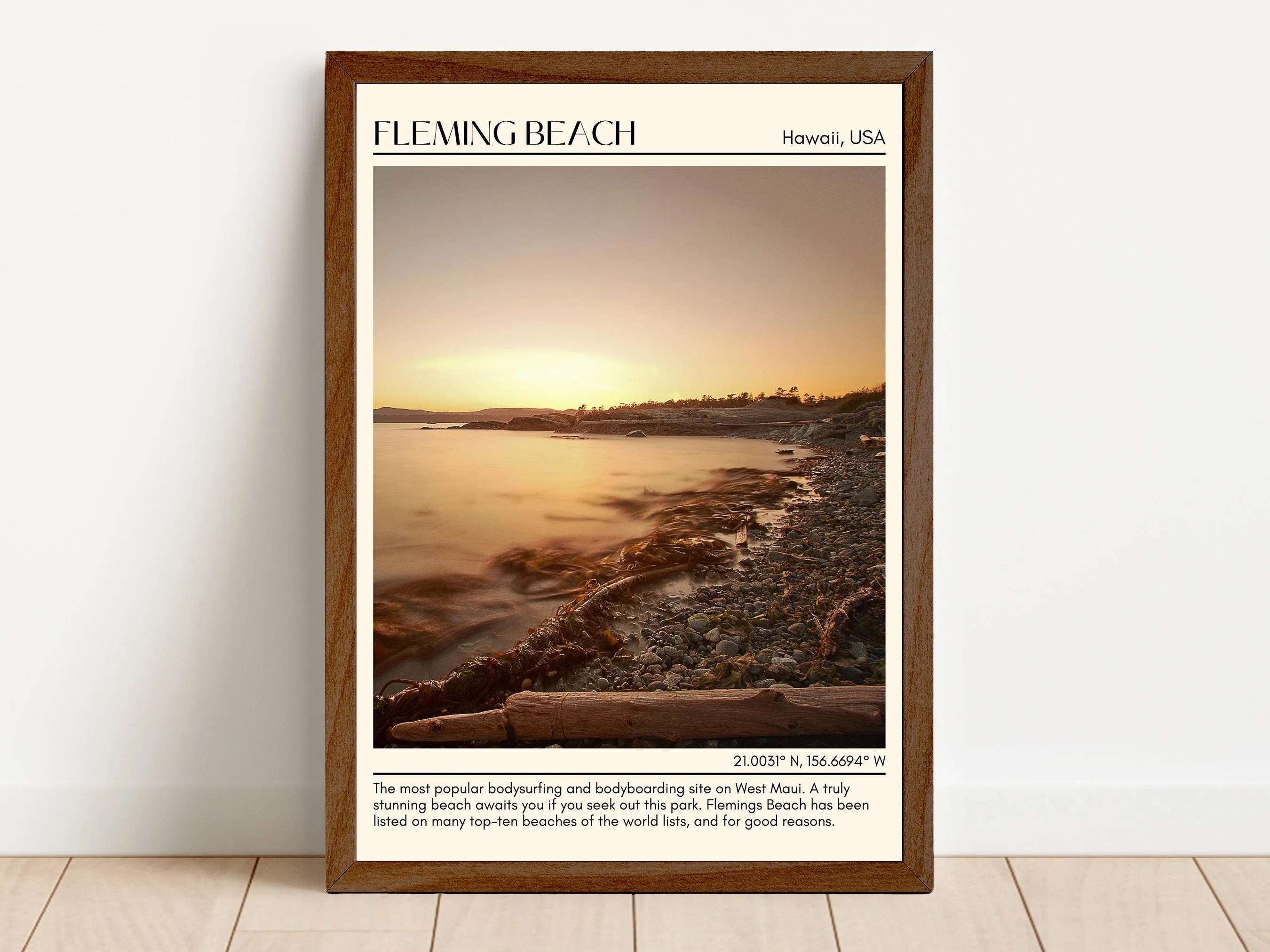 Fleming Beach Wall Canvas, Hawaii, USA