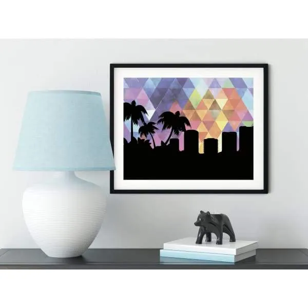 Fort Walton Beach, Florida geometric skyline