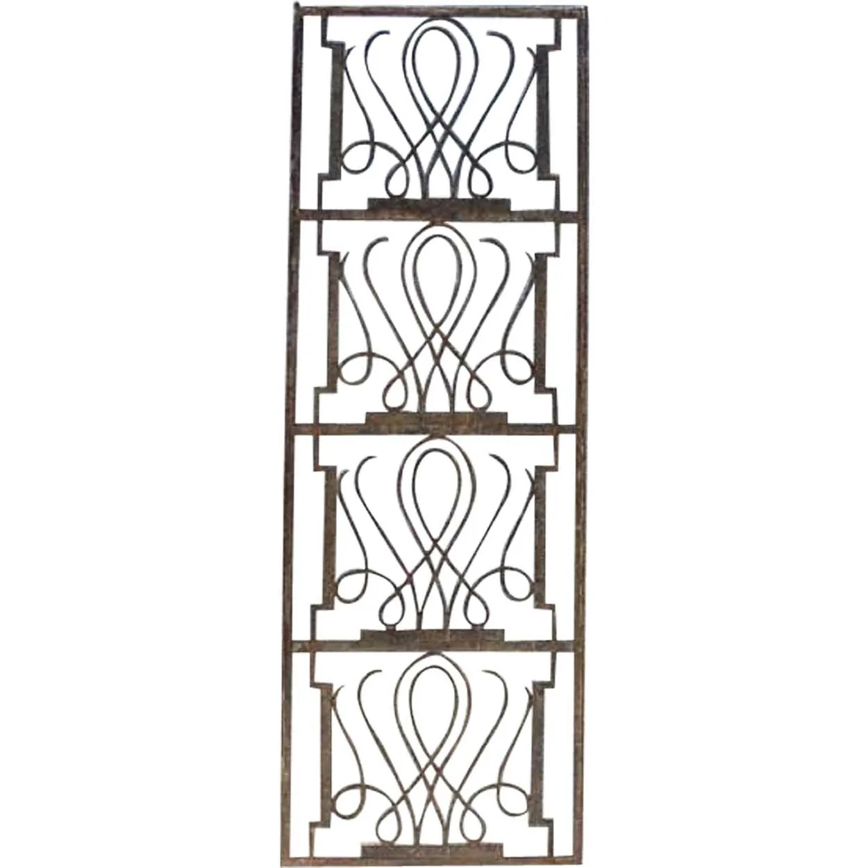 French Art Deco Edgar Brandt Style Wrought Iron (Fer Forge) Panel