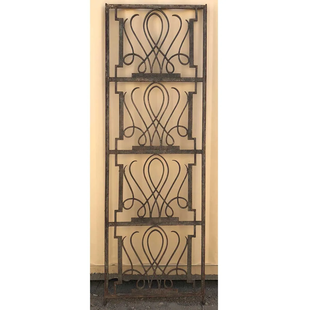 French Art Deco Edgar Brandt Style Wrought Iron (Fer Forge) Panel
