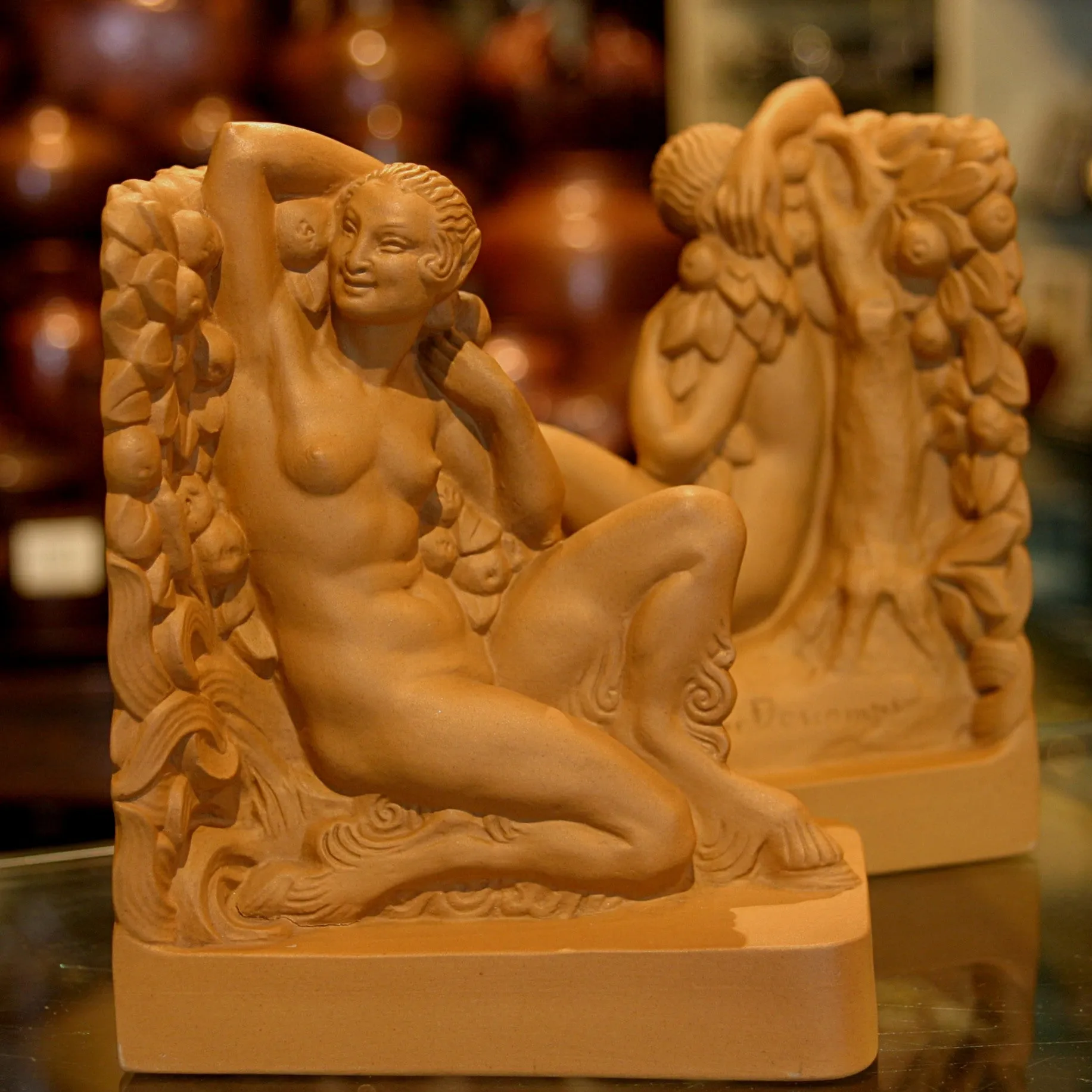 French Satyress Bookends