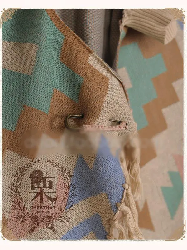 geometric Aztec shawl