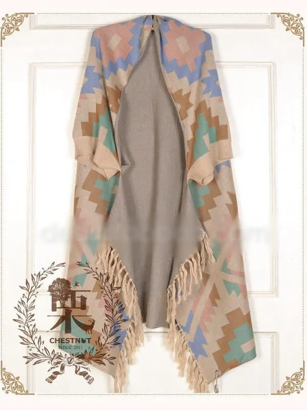 geometric Aztec shawl