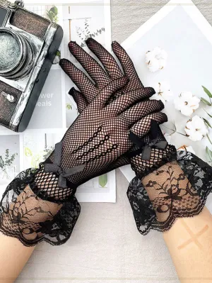 Gothic Lolita Accessories Black Lace Lace Accessory Polyester Fiber Miscellaneous