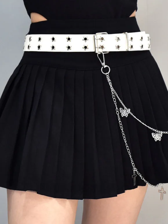 Gothic Lolita Accessories White Chains Stars Print butterfly Pattern Sash Miscellaneous