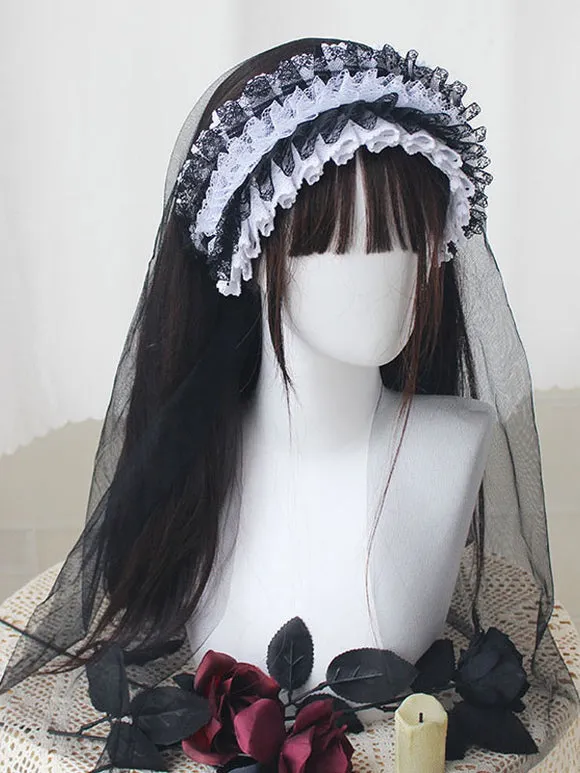 Gothic Lolita Accessories White Ruffles Polyester Accessory Lace Miscellaneous