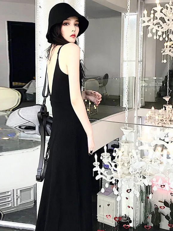 Gothic OP Dress Polyester Metallic Pattern Long One Piece Dress