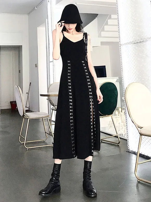 Gothic OP Dress Polyester Metallic Pattern Long One Piece Dress