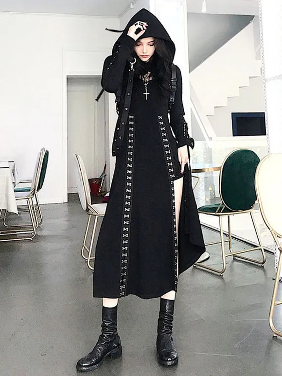 Gothic OP Dress Polyester Metallic Pattern Long One Piece Dress