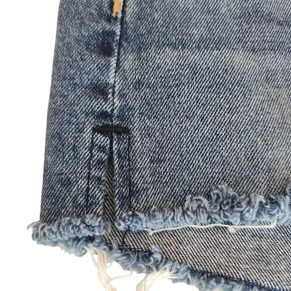 GRLFRND Cindy Cut Off Denim Jean Shorts 24 High Rise Button Fly Distressed