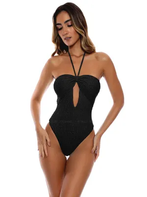 Halter Keyhole Bandeau One Piece