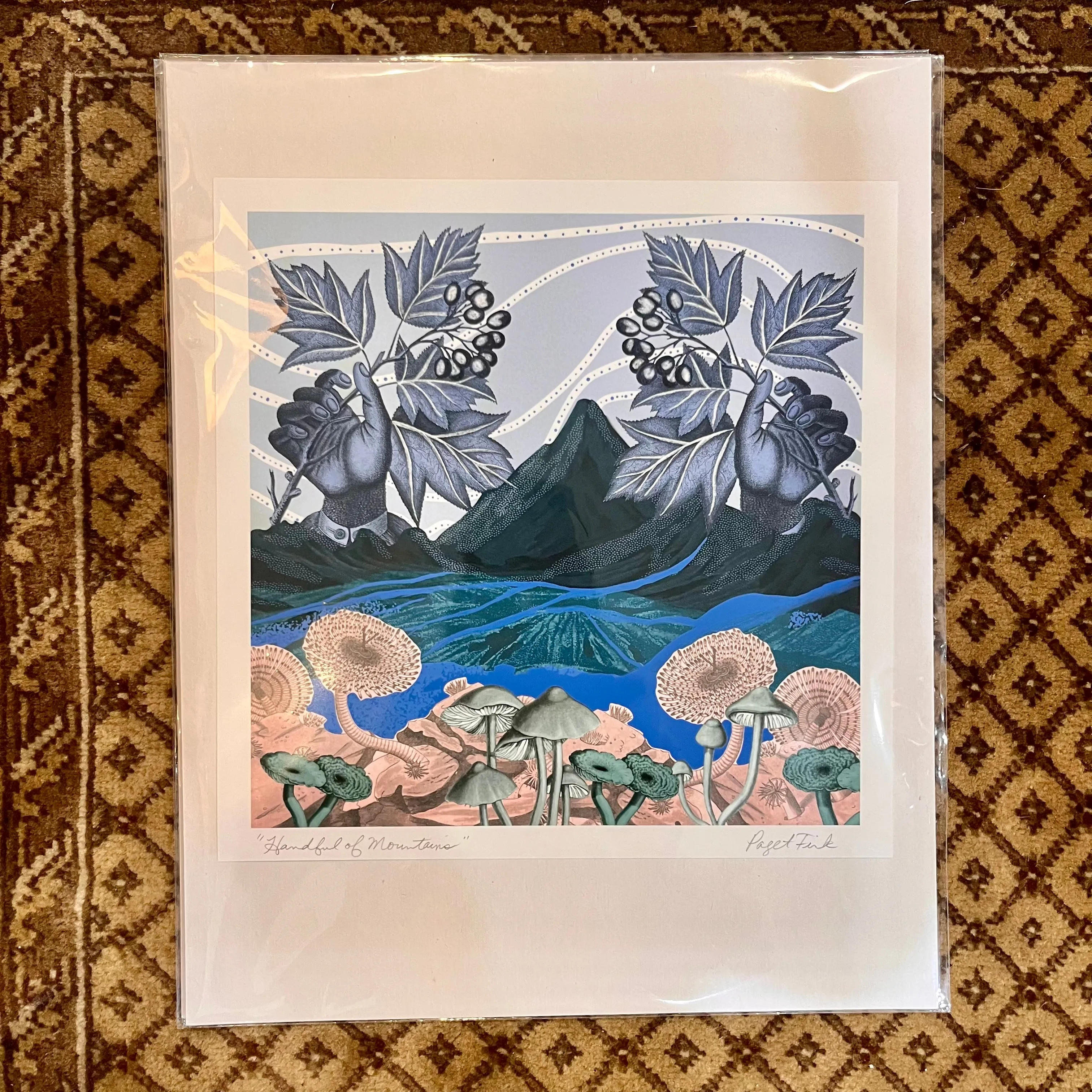Handful of Mountains Art Print