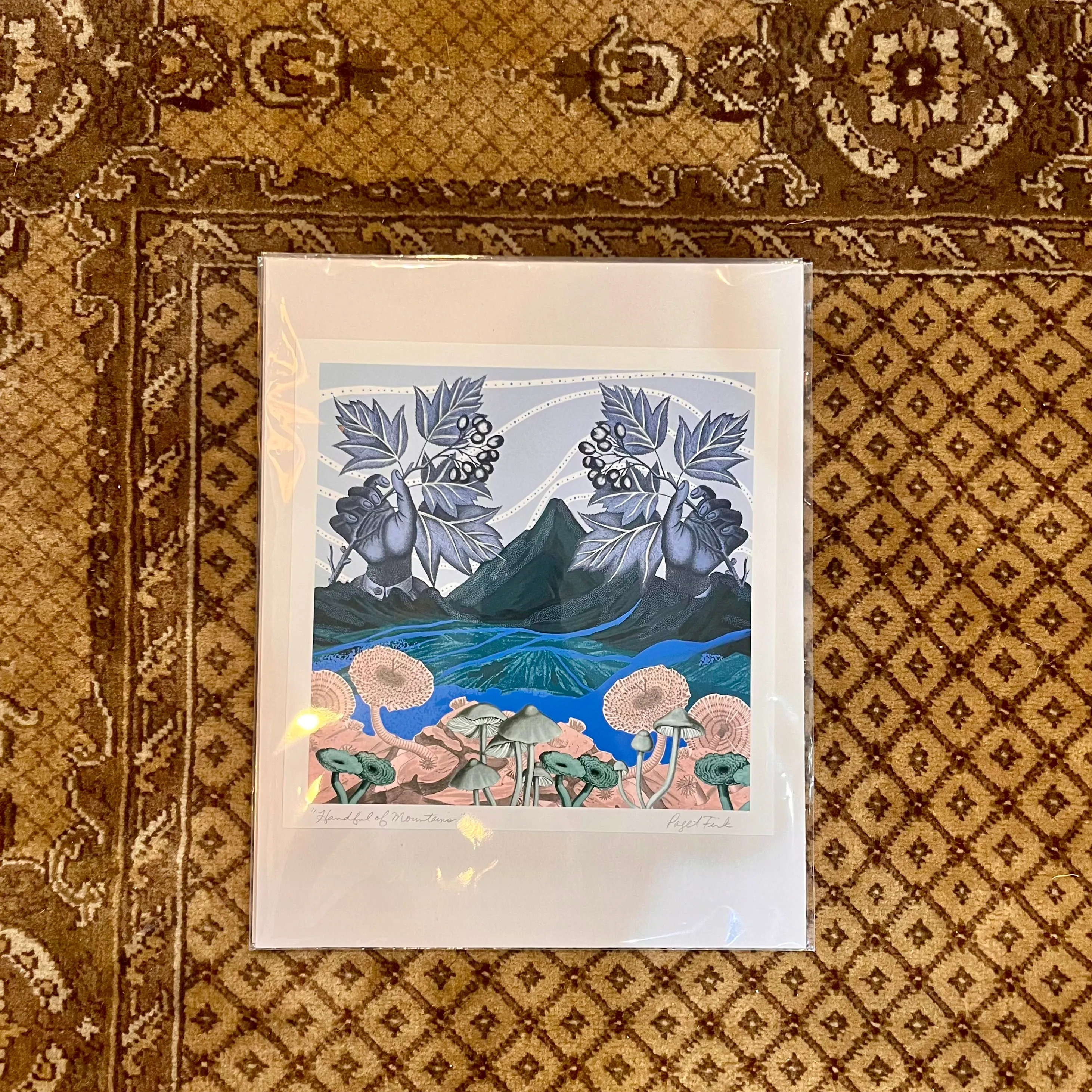 Handful of Mountains Art Print
