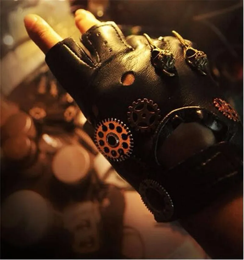 Harajuku Vintage Steampunk Gear Gloves