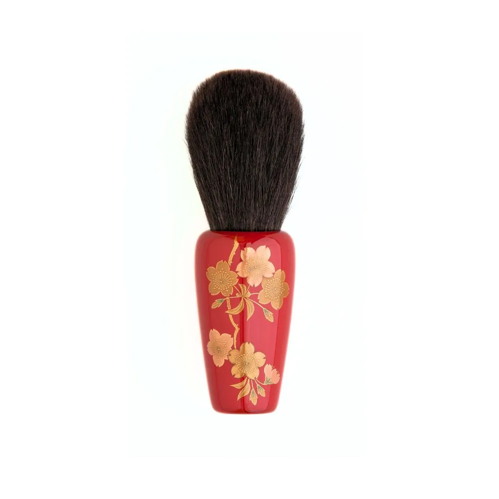 Houkodou Wajima Lacquer Makie Powder Brush, Full Sakura Design (Limited Release)
