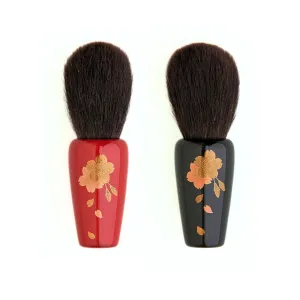 Houkodou Wajima Lacquer Makie Powder Brush, Half Sakura Design (Limited Release)