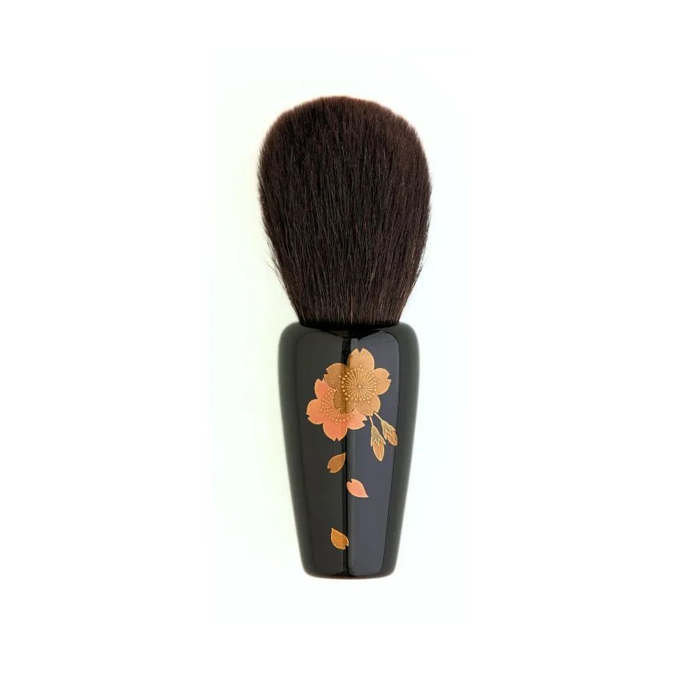 Houkodou Wajima Lacquer Makie Powder Brush, Half Sakura Design (Limited Release)