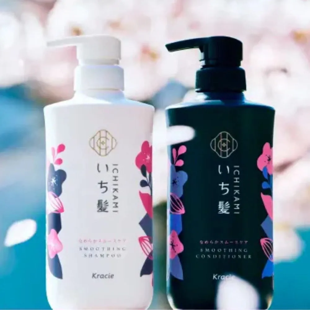 ICHIKAMI Nameraka Smooth Care Shampoo & Conditioner Set [480ml 480ml]
