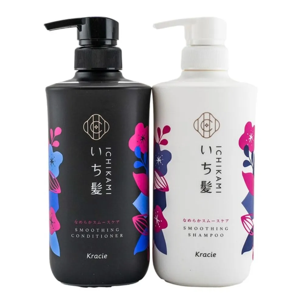 ICHIKAMI Nameraka Smooth Care Shampoo & Conditioner Set [480ml 480ml]