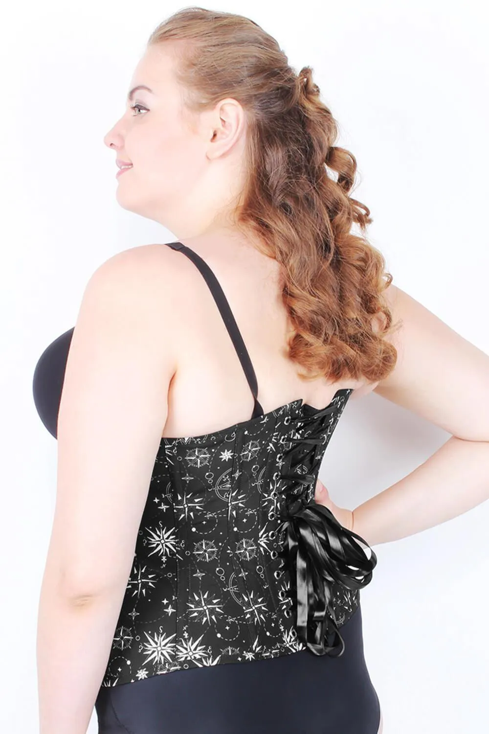 Ilyana Steampunk Nautical Print Curvy Corset