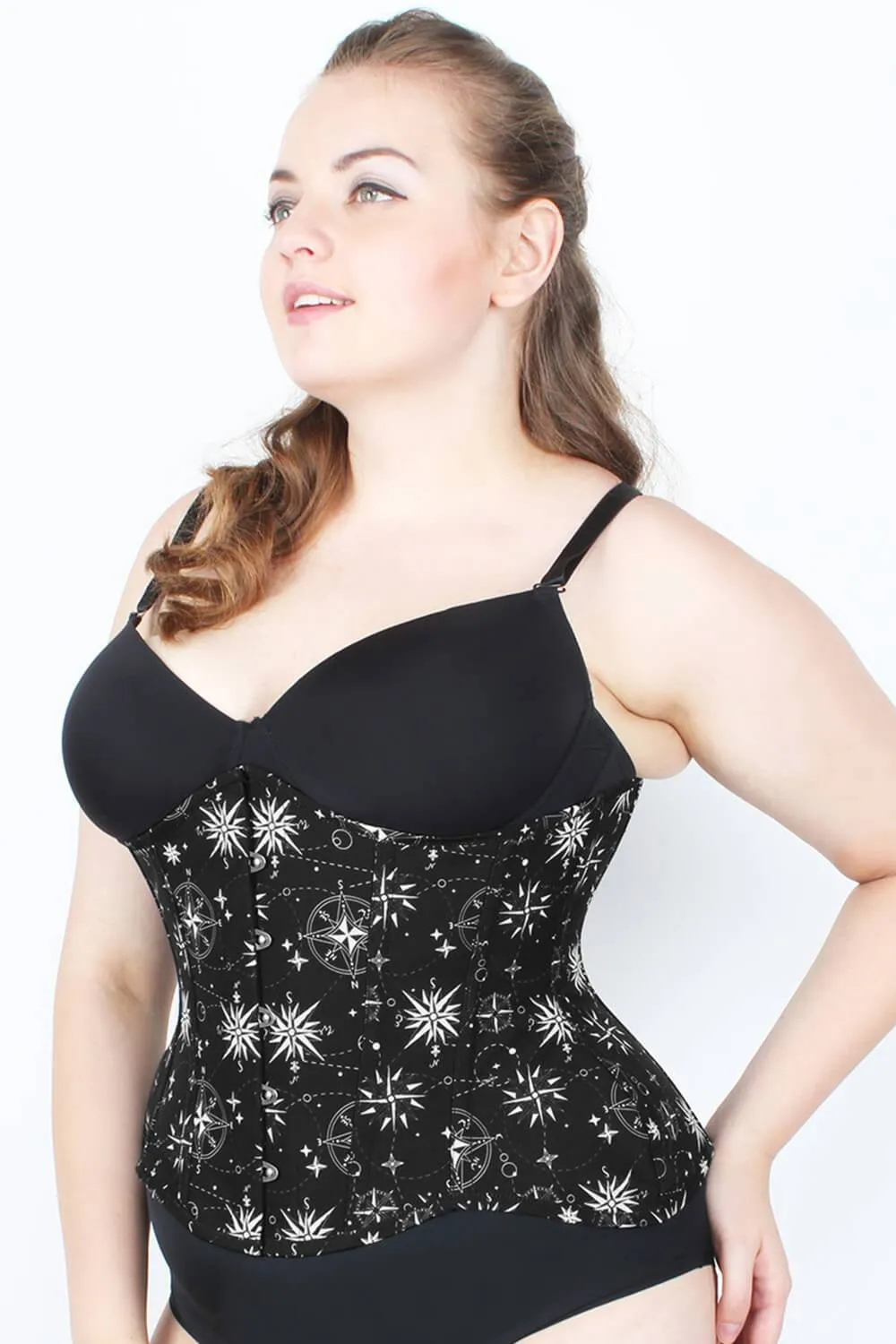 Ilyana Steampunk Nautical Print Curvy Corset