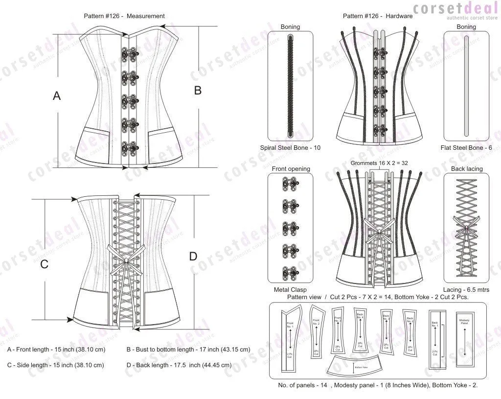 Irene Black Steampunk Corset