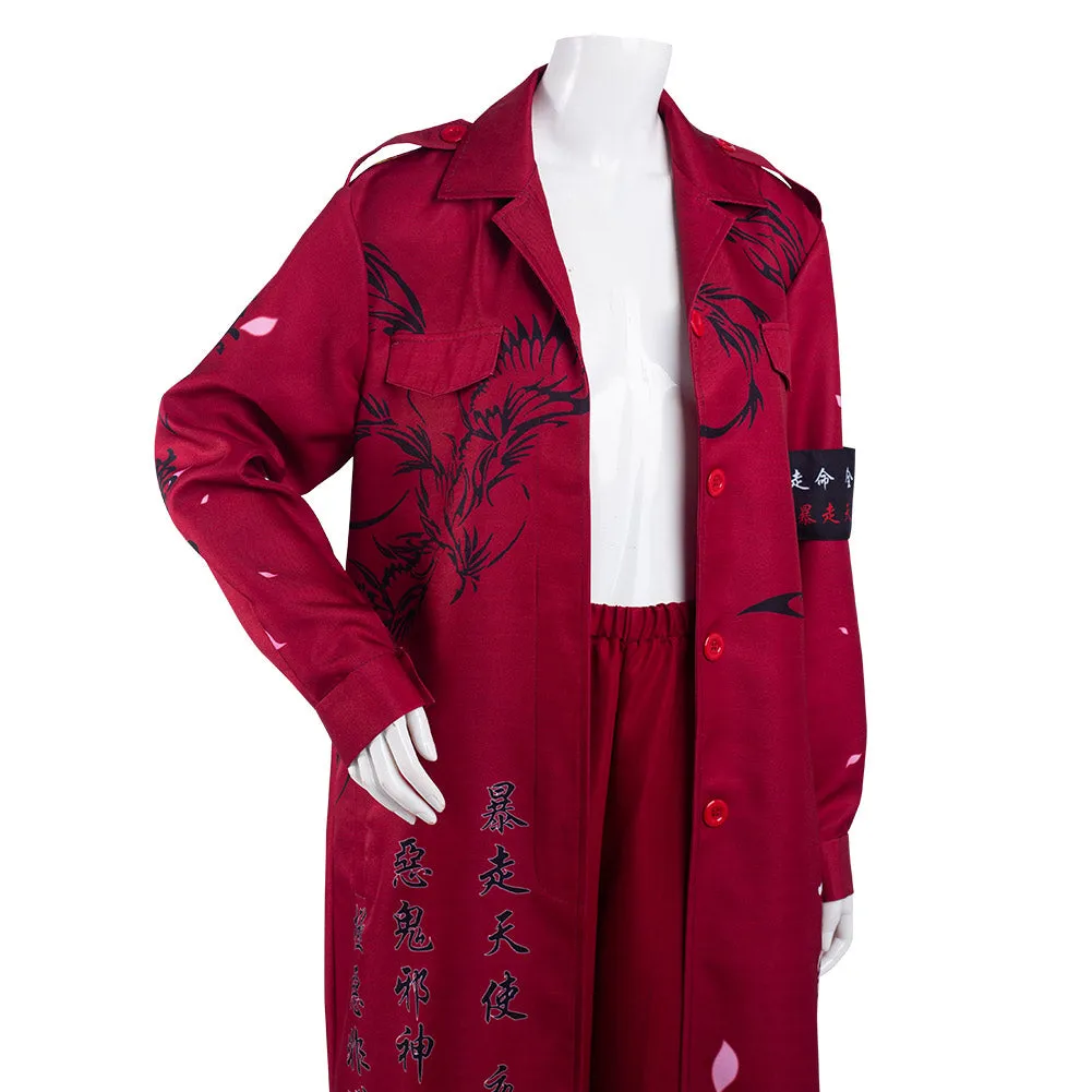 Japanese Bosozoku Kimono Cosplay Costume Coat Pants Outfits Halloween Carnival Suit