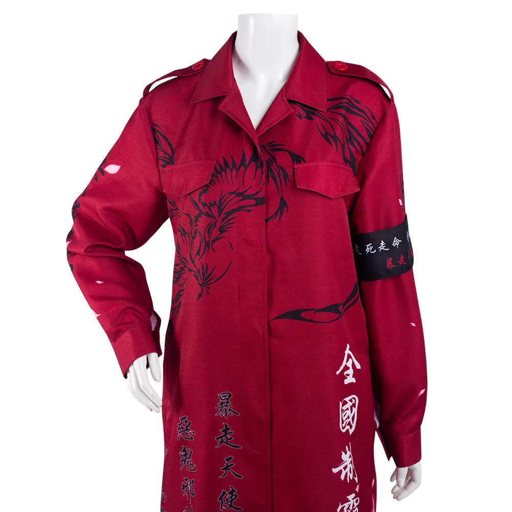 Japanese Bosozoku Kimono Cosplay Costume Coat Pants Outfits Halloween Carnival Suit