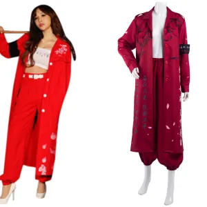 Japanese Bosozoku Kimono Cosplay Costume Coat Pants Outfits Halloween Carnival Suit