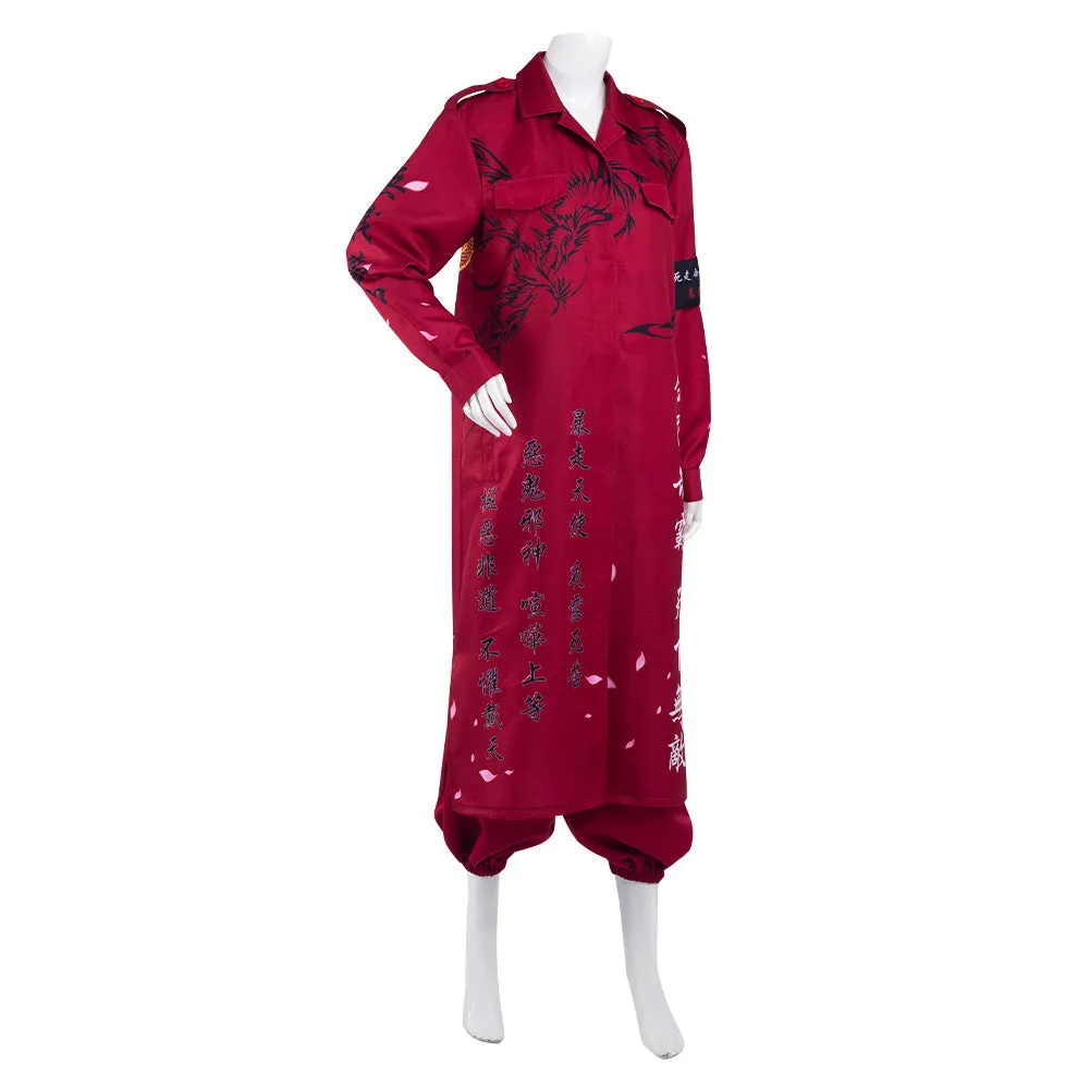Japanese Bosozoku Kimono Cosplay Costume Coat Pants Outfits Halloween Carnival Suit