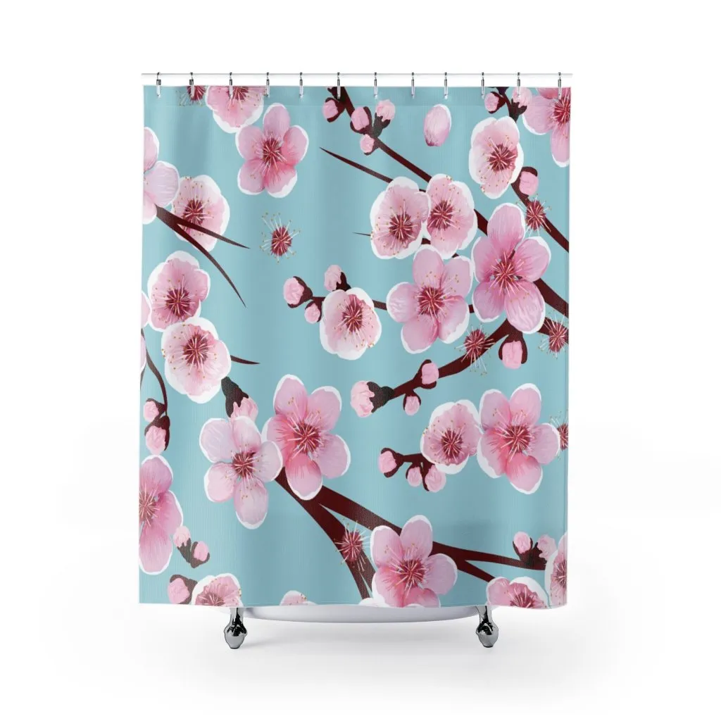 Japanese Cherry Blossom Shower Curtains