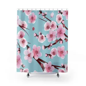 Japanese Cherry Blossom Shower Curtains