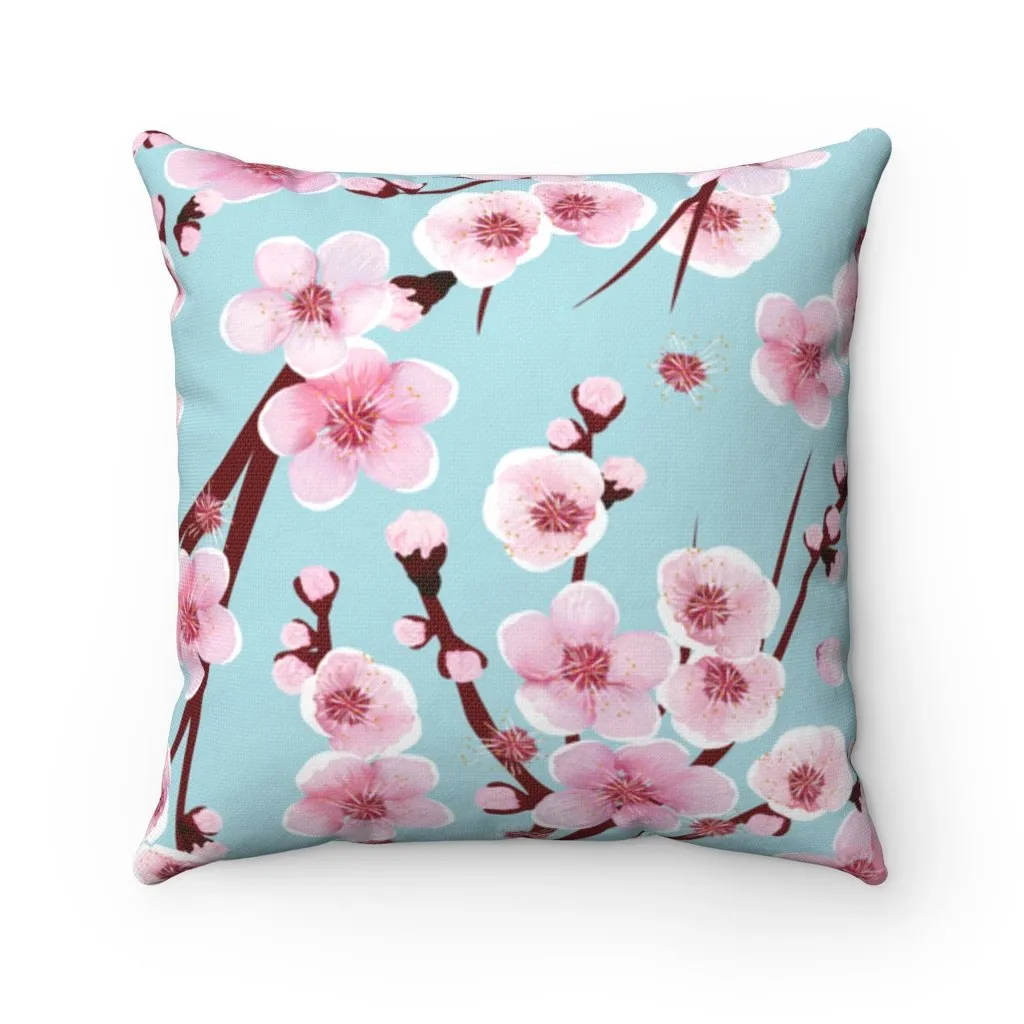 Japanese Cherry Blossom Square Pillow