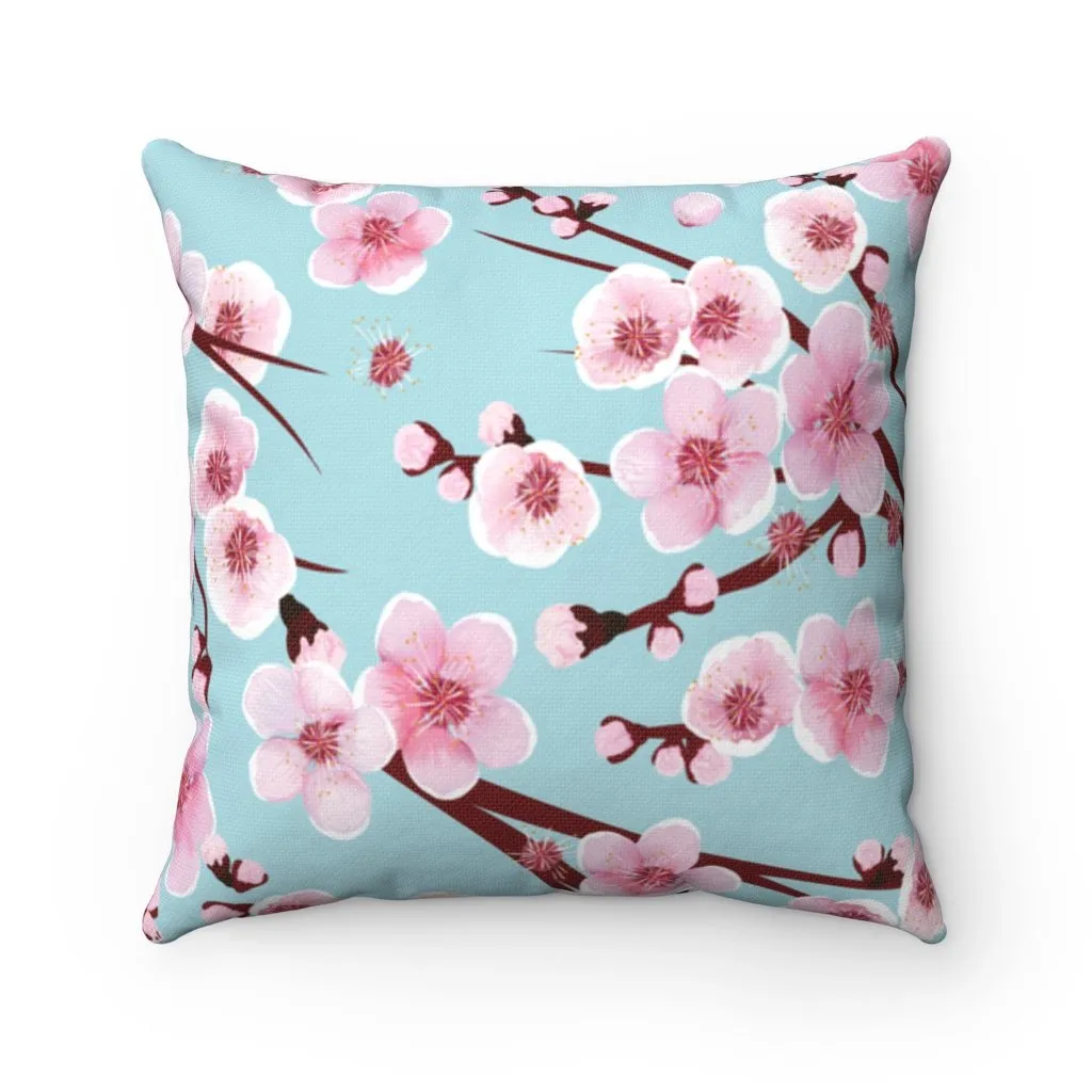 Japanese Cherry Blossom Square Pillow