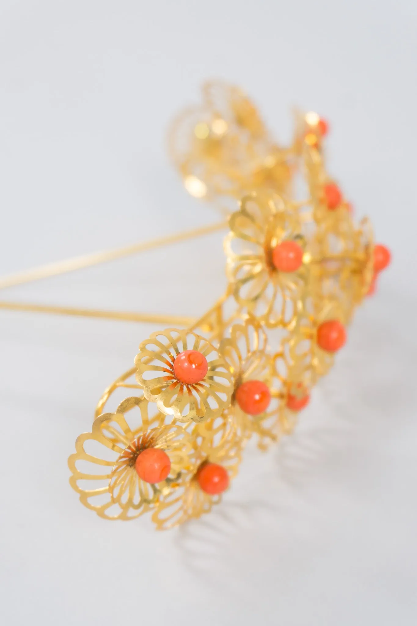Japanese Flower Crown Headpiece & Hairpin Set