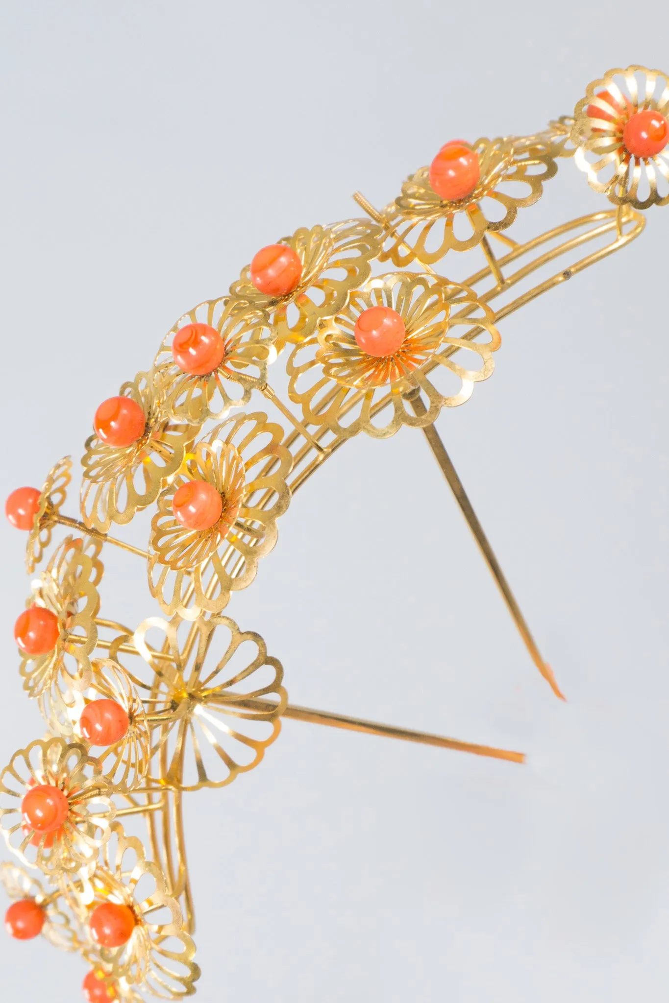 Japanese Flower Crown Headpiece & Hairpin Set