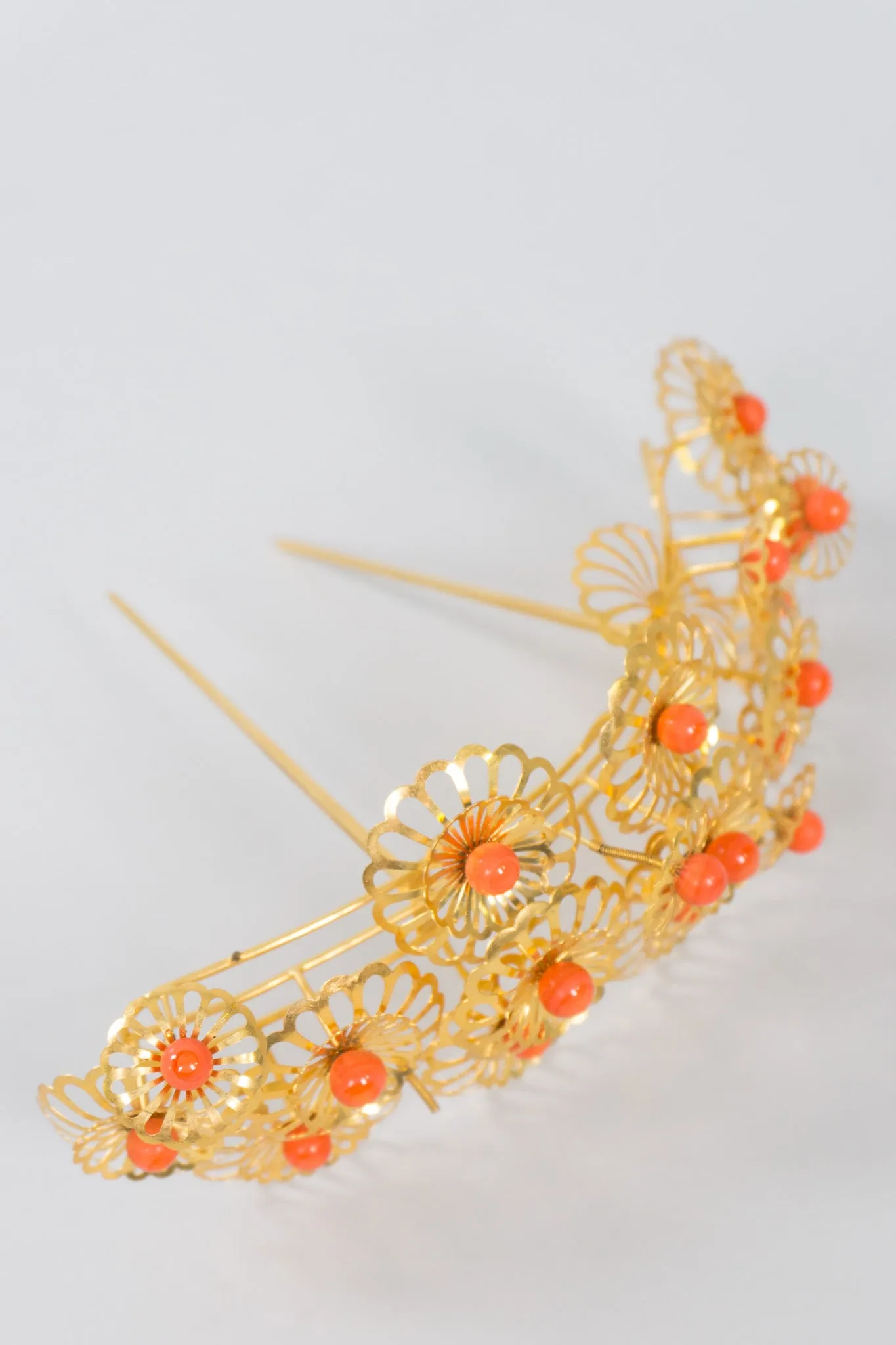 Japanese Flower Crown Headpiece & Hairpin Set