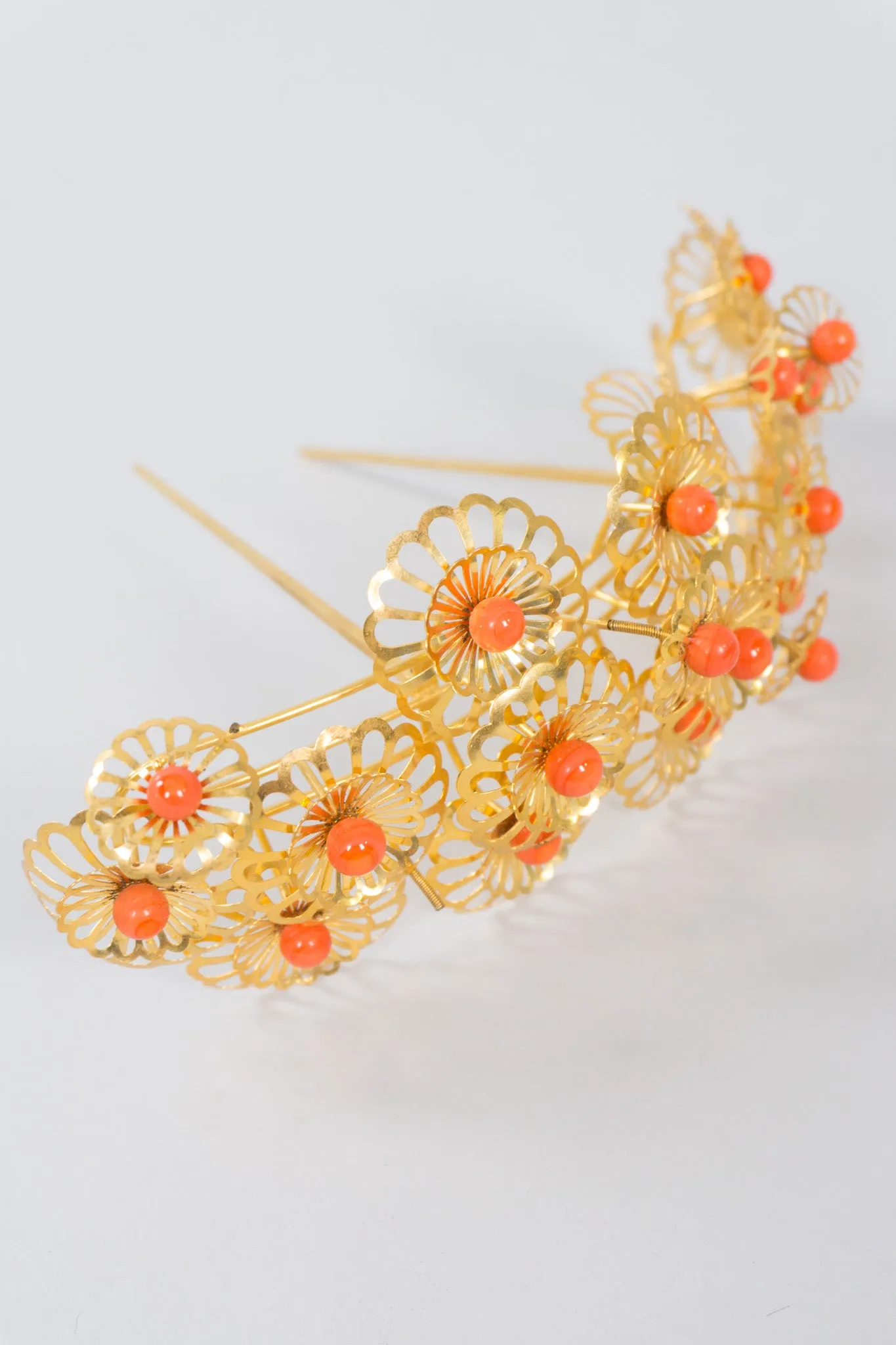 Japanese Flower Crown Headpiece & Hairpin Set