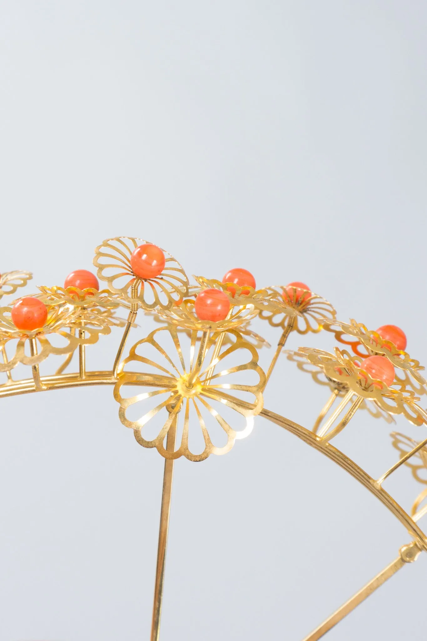 Japanese Flower Crown Headpiece & Hairpin Set