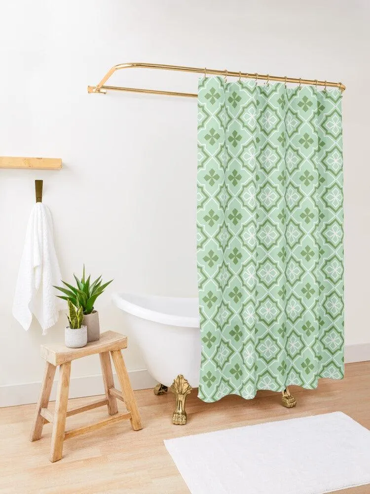 Japanese Geometric Shower Curtain
