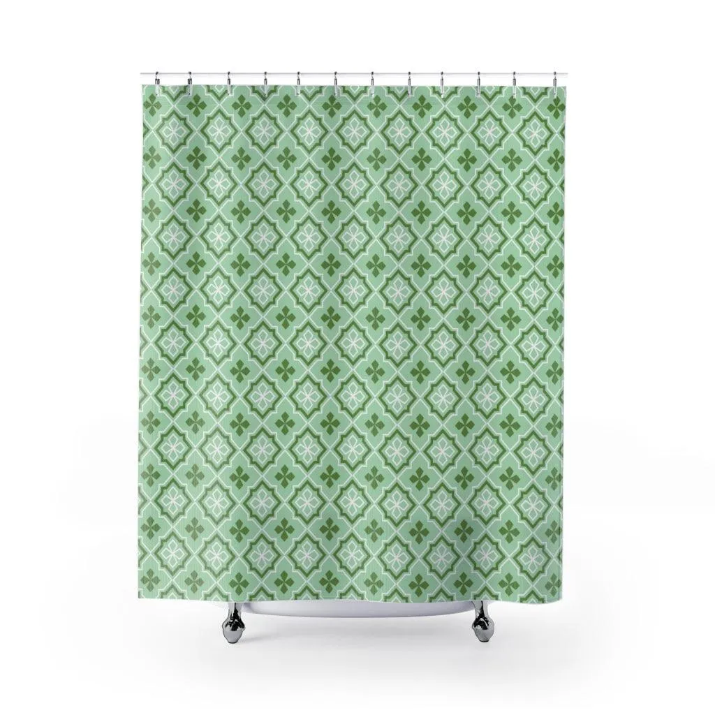 Japanese Geometric Shower Curtain
