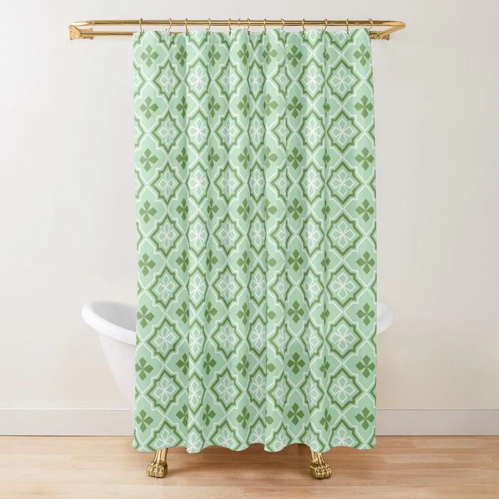 Japanese Geometric Shower Curtain