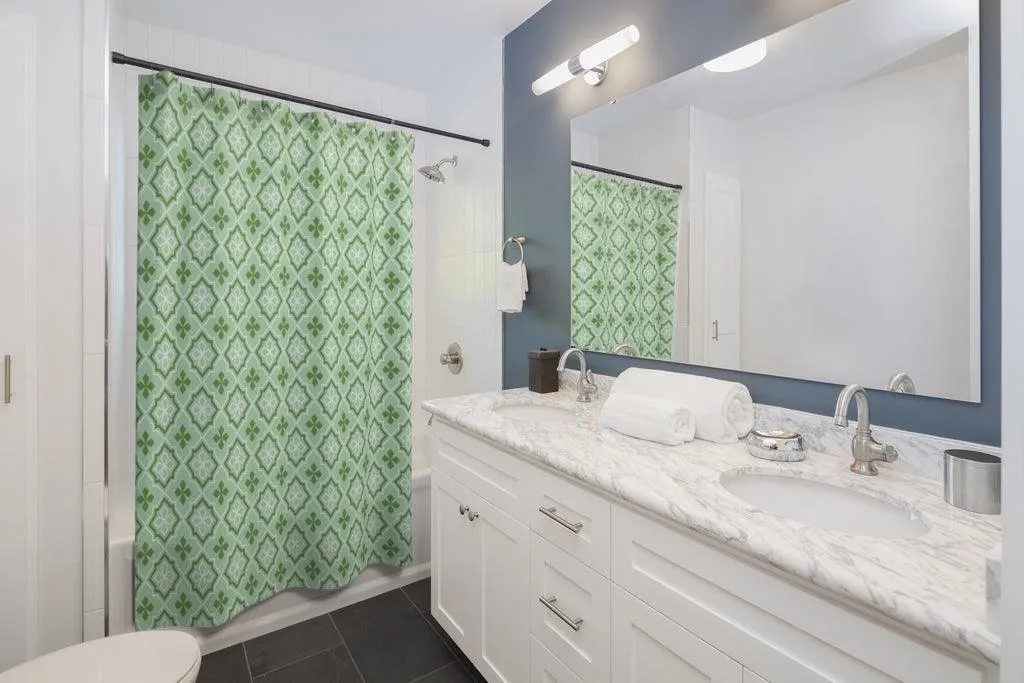 Japanese Geometric Shower Curtain