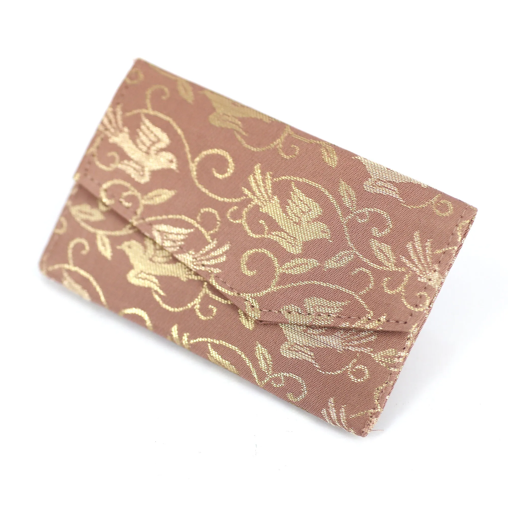 Japanese Kimono Business Card Holder - Birds | Upcycled from vintage textiles
