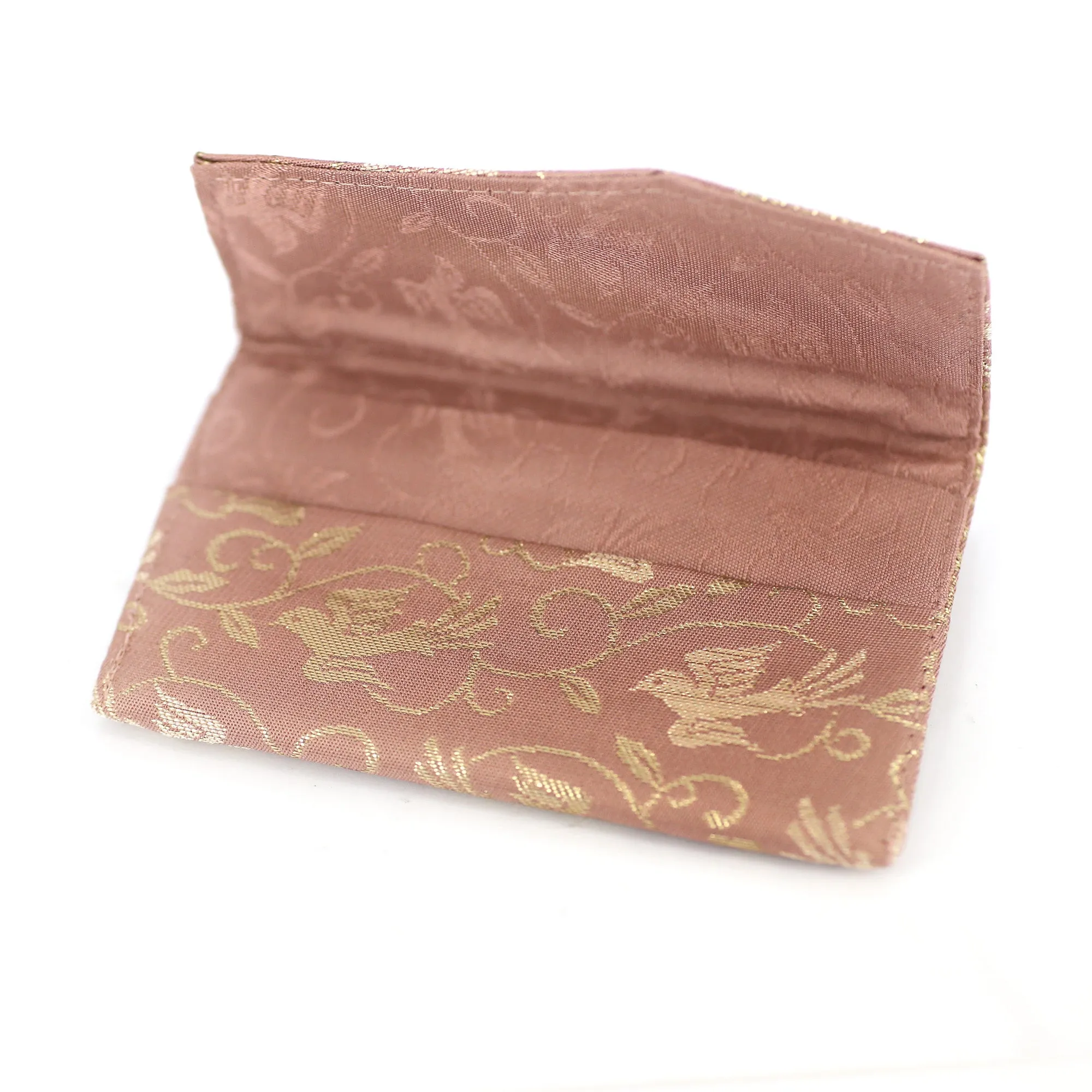 Japanese Kimono Business Card Holder - Birds | Upcycled from vintage textiles